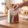 Bauernhaus Schreibtisch Taschentuchhalter Weihnachtsbaum Serviette für Tische, Rustikales Holz Cocktail Feiertags Küchenzubehör Spender, Stehend Theke,