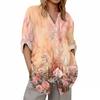 Women's V-neck 3/4 Sleeve Printed Cardigan