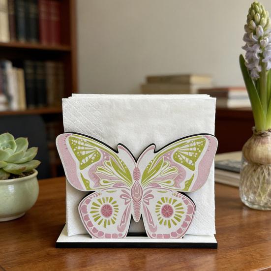 Wood Napkin Holder for Table, Wooden Paper Towel Holders for Kitchen, Standing Napkin Dispenser for Kitchen Dining Room Party Use, Kitchen Table Decor
