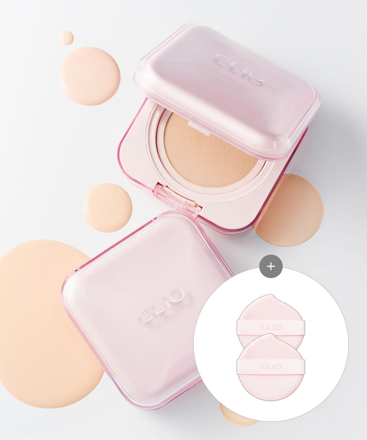 [SET] Kill Cover Mesh Glow Essential Cushion Special Set (Main Product + Refill) + 1 Refill [Gift] 2 Mesh Puffs Special Set_19C Light
