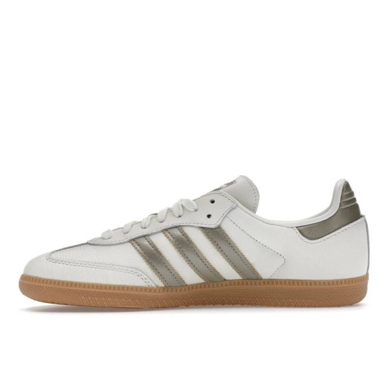 Adidas Samba OG Off White Wonder Gold Metallic Women Sneakers Cream Cyber-Metallic IG1964