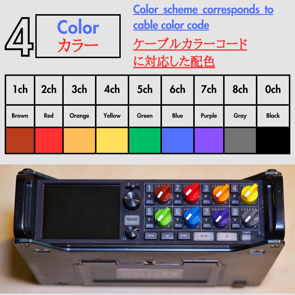 ZOOM F8n F8nPro Extension Knob KNOB Zoom Mixer Color