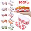 200Pcs Boat Shape Baking Cup Mold Greaseproof Bread Paper Holder Cupcake Liners  Oven Safe
