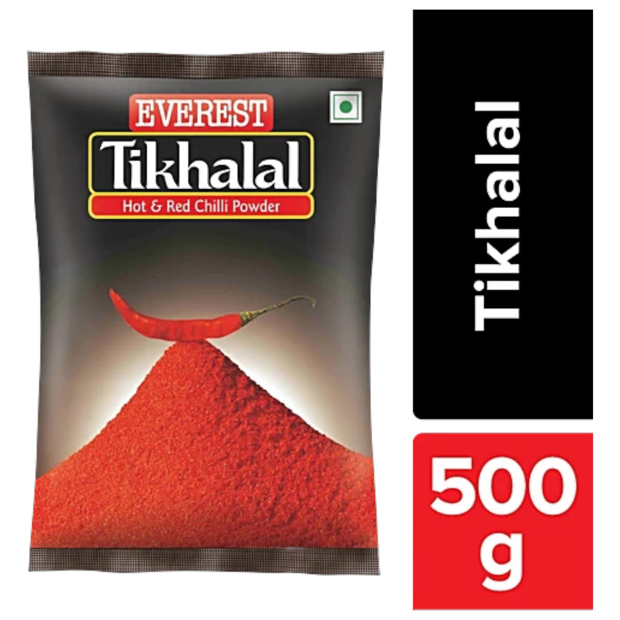 

Everest Tikhalal Chilli Powder 500g Pack Spicy Indian Red Chili Seasoning for Cooking