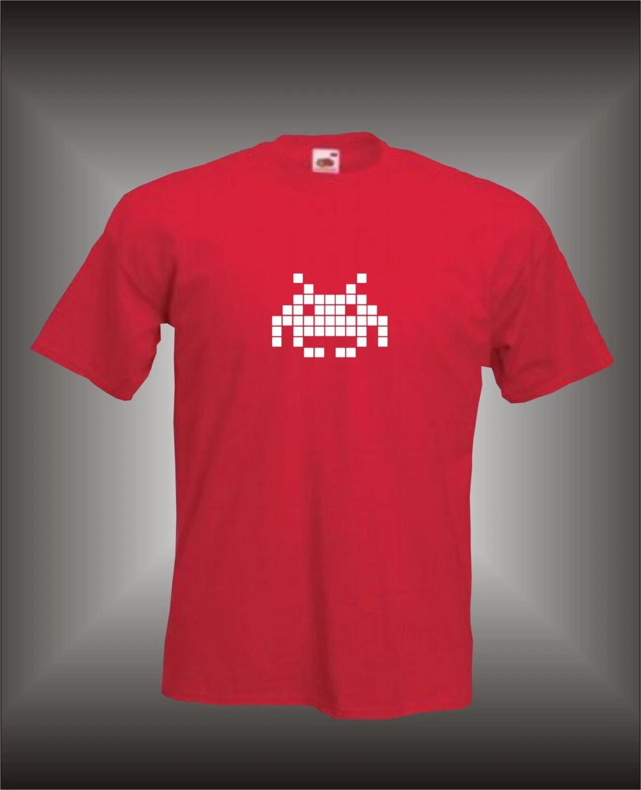 SPACE INVADER - GAMING ARCADE MOTIF Mens Womens Kids T-Shirt 4XL