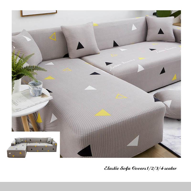 VIP LINK L shape Need Buy 2 pieces Corner Sofa Covers for Living Room Couch Cover Elastic Stretch Sectional Sofa Cubre Sofa