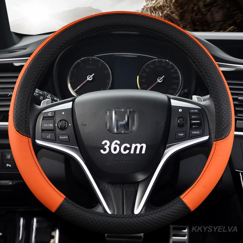 36cm Car Steering Wheel Cover Size S PU Leather for Honda Civic Ciimo Jade SUZUKI Alto LINGYANG NISSAN Juke Toyota Aqua Prius