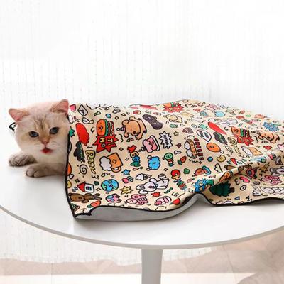 Self-Adherent Cat Grooming Wrap Cat Nail Clipping Cleaning Restraint Bag Anti-Bite Anti-Scratch Calming Wrap for Medicine