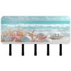 Burbuja Seashells At Beach Key Holder with 5 Key Hooks, Self Adhesive Wall Mounted Key Racks Mail Storage Organizer for Entryway, Home Decor