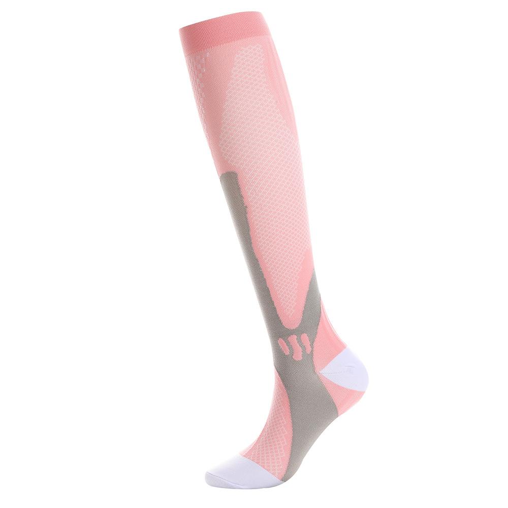 Unisex Nylon Compression Socks for Summer Outdoor Sports, Fitness and Yoga - Elastic Calf Length Athletic Socks
