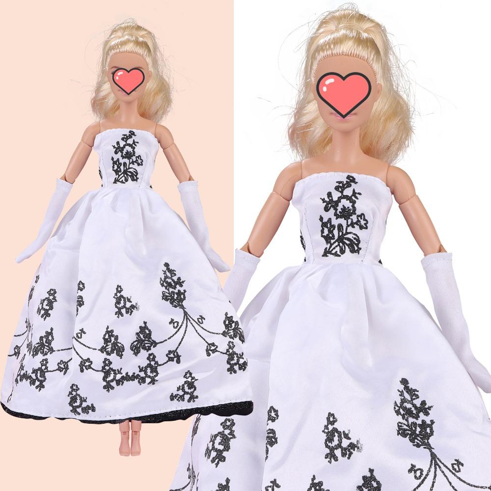 Doll Clothes 30Cm Doll Clothes Red Plush Princess Dress Elegant Doll Dresses  11inch Doll
