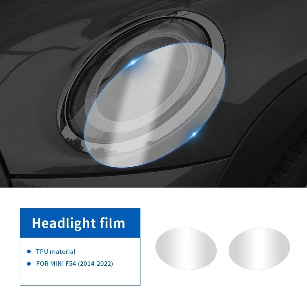 

2pcs Car Headlight Protective Film Self Healing Invisible TPU Sticker For MINI Cooper F55 F56 F57 F60 Clubman F54 Accessories A for F54
