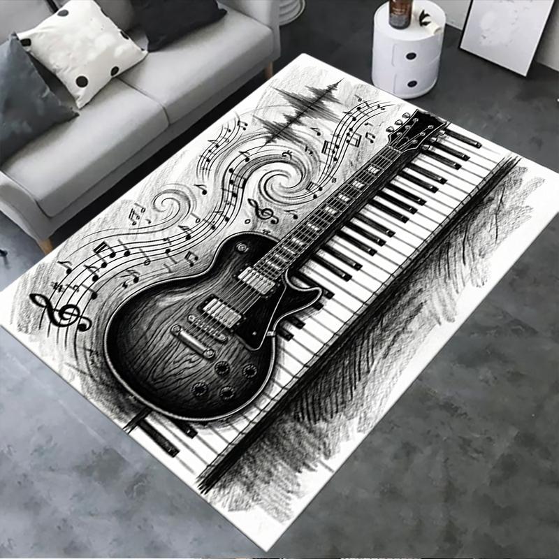 

2025 New Guitar Music Carpet Rug for Living Room Bedroom Home Sofa Decoration,Kids play Non-slip Floor Mat12 40x60cm( 15x23in )
