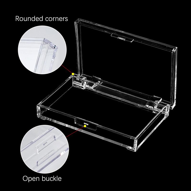 Transparente Nagelstaubdichte Aufbewahrungsbox Anti-Oxidations-Verpackungsboxen Nagelbehälterbox Tragbarer Kunststoff Maniküre Displayhalter