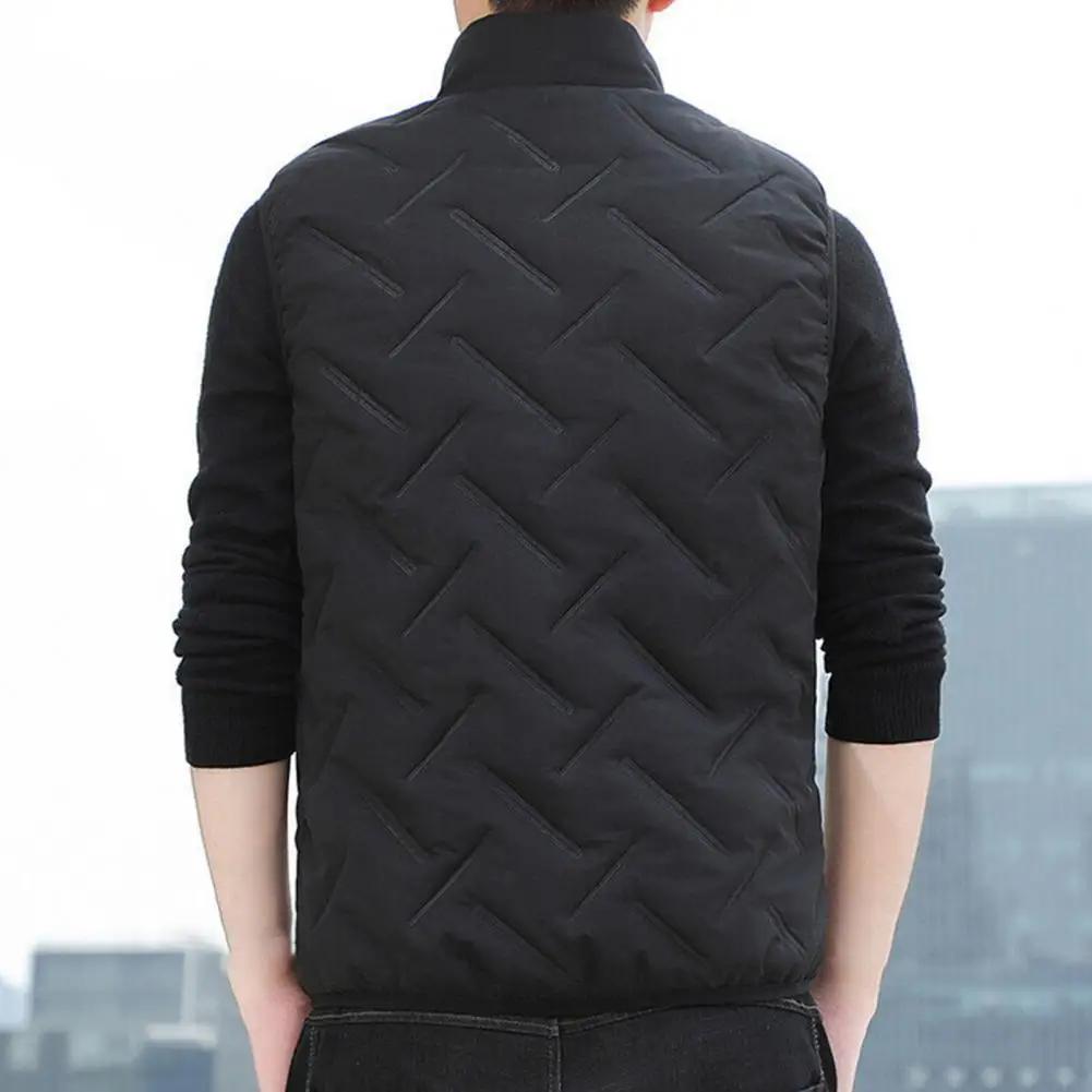 Weste Herren Herbstjacken Dicke Westen Herren Ärmellose Mäntel Herren Warm Baumwollgepolsterte Weste Herren Gilet Veste Hommes