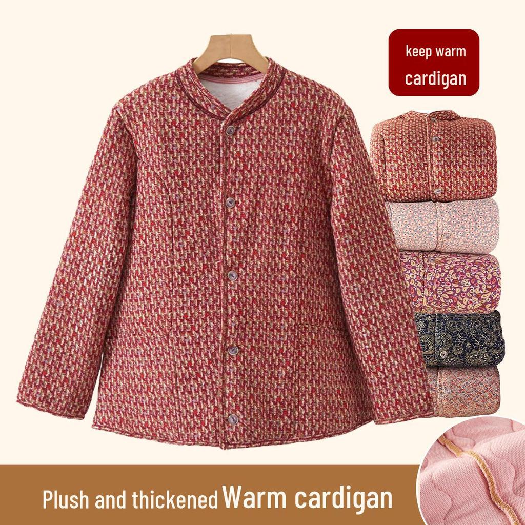 Grandma's Lightweight Winter Cotton Jacket - Warm, Short, Padded Coat for Mom