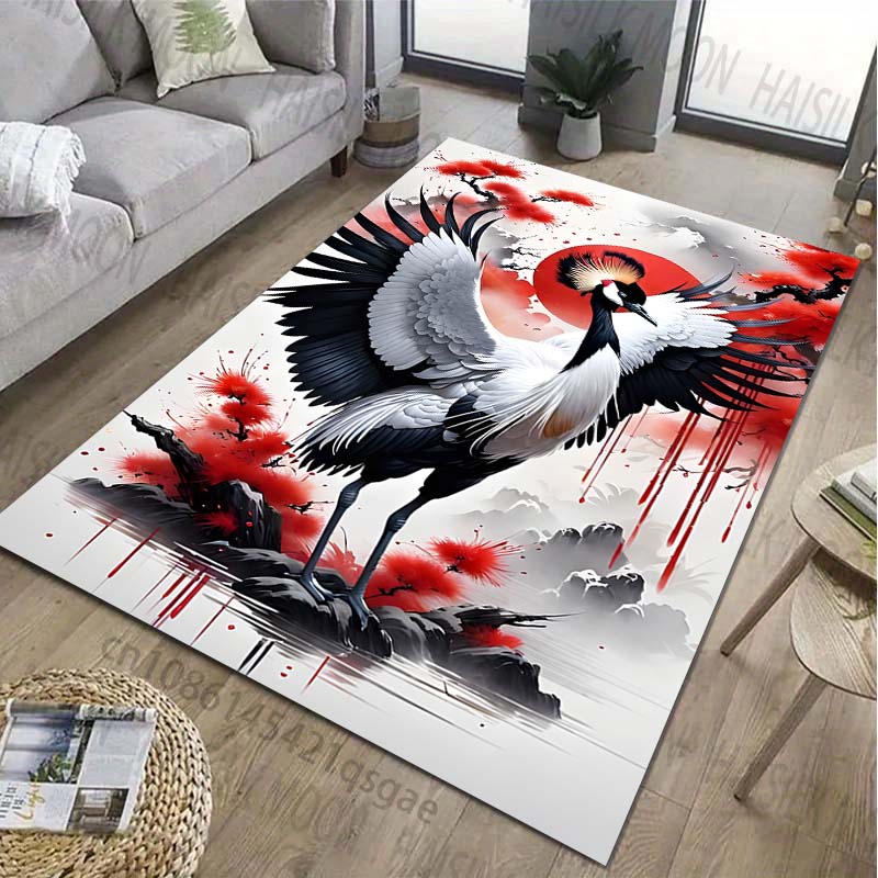 Heron 3D HD Print Large Area Carpet for Living Room Cartoon Childrens Bedroom Sofa Doormat Kitchen Floor Rug Anti-slip Decor Mat