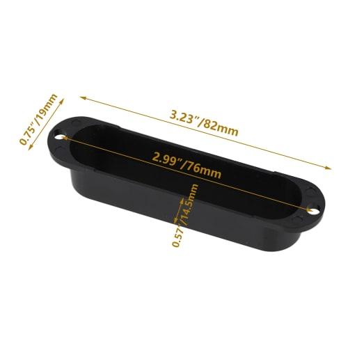 Yibuy 3-Pack Plastic Single Coil Pickup Covers for Electric Guitars, No Hole, Closed Shell
