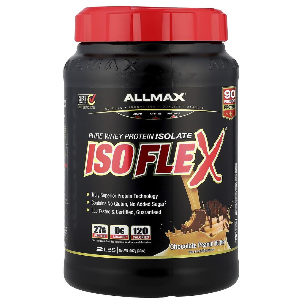 Isoflex, Pure Whey Protein Isolate, Chocolate Peanut Butter, 907G (2Lbs)