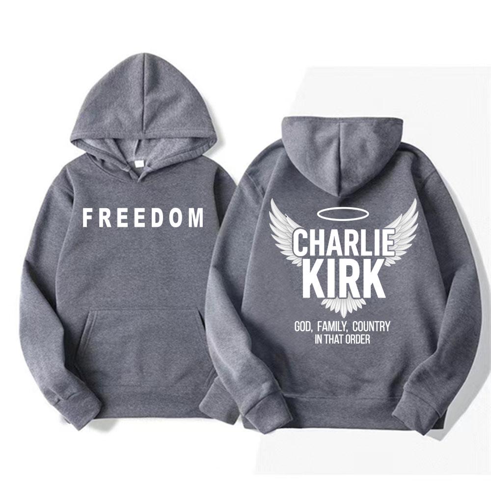 Justice Charlie Kirk Sweatshirt Print Street Men's Autumn and Winter High-quality Hoodie Fashion Trend Warm Casual Pullover Y2K