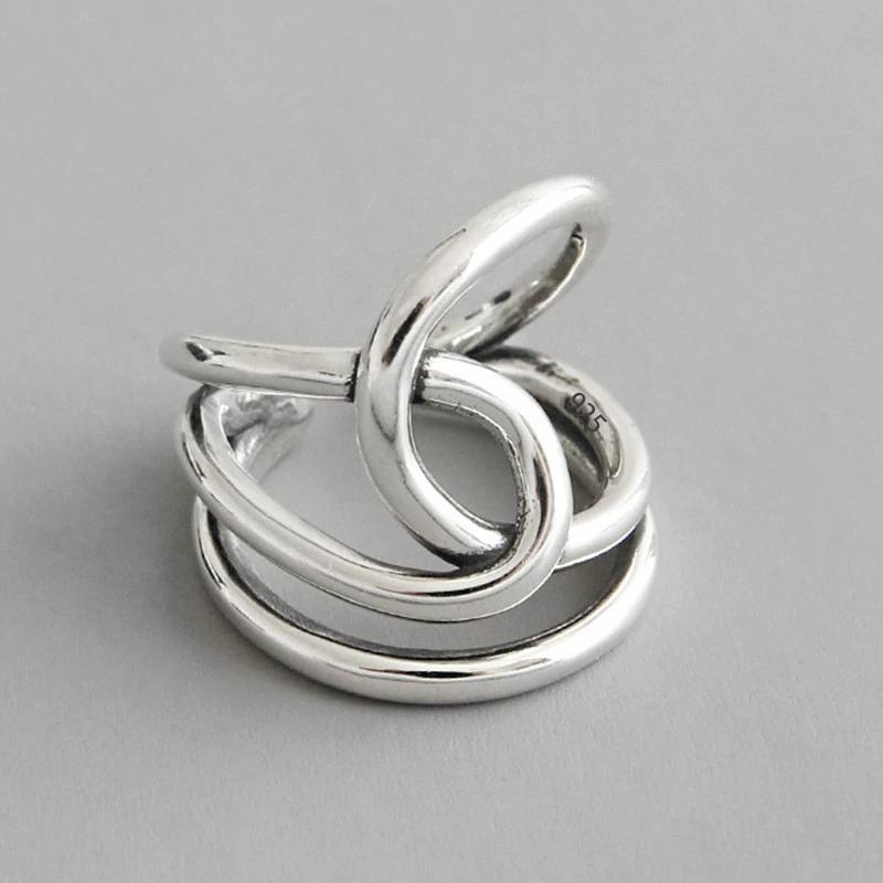 925 Silver Rings for Women Couple Minimalist Handmade Simple Blue Stone Star Ring Party Jewelry Gift Prevent Allergy