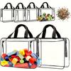 3/6pcs Large PVC Zipper Storage Bags, Reusable Travel Organizer for Beach, Luggage & Household