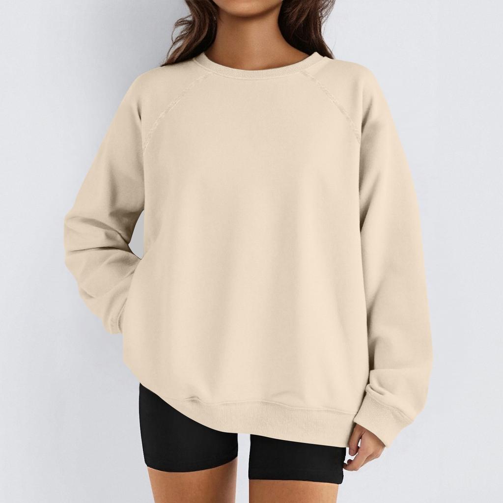 Women Winter Tops Women's Long Sleeve Sweatshirt Casual Crewneck Loose Fit Pollover Fleece Tops