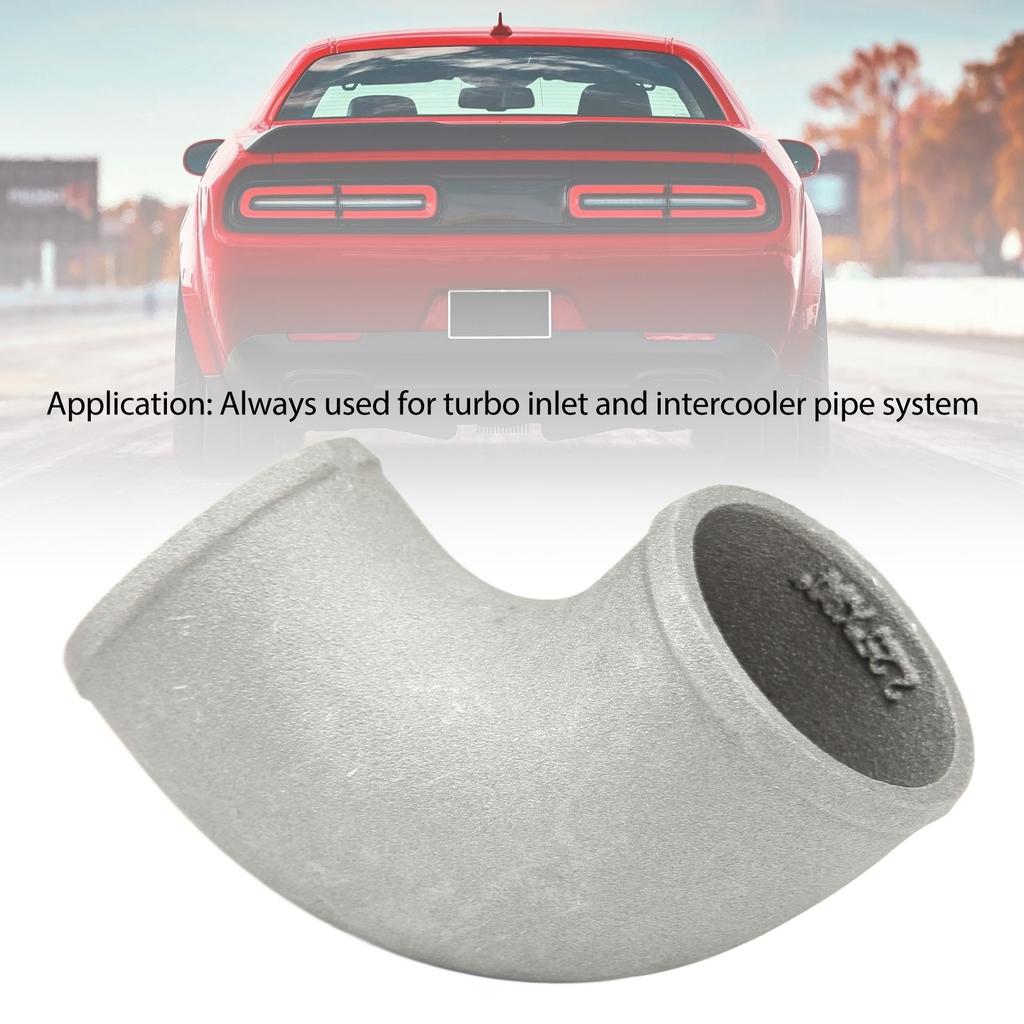 Turbo Intake Elbow Pipe 2.25in OD Cast Aluminum 90 Degrees Intercooler Tight Bend Tube for Cars