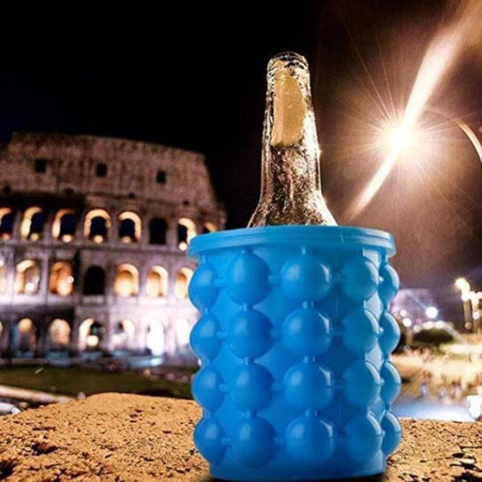 Tavă de gheață din silicon, găleată mare de gheață 2 în 1, găleată de gheață cu răcire rapidă, găleată de gheață pentru fabricati[45]