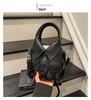 Women's Korean Style Casual Shirt with Solid Color and Single Shoulder Crossbody Handbag – 2025 Fashion Trend