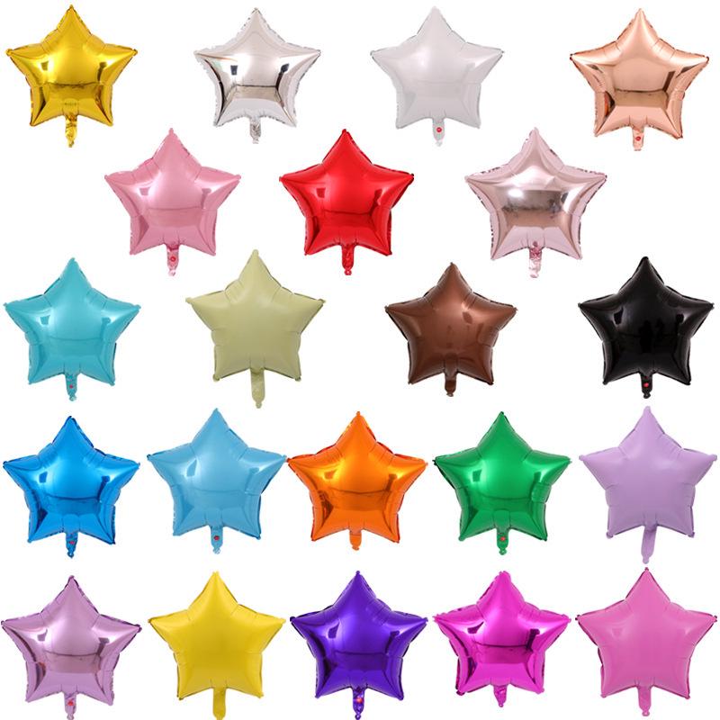 18" Heart and Star Foil Balloons for Weddings and Birthdays