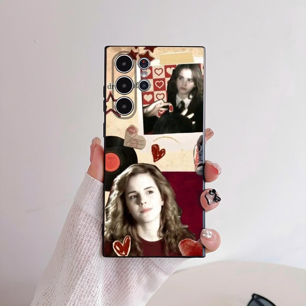 Star E-Emma Watson Phone Case For Samsung Galaxy S25 S24 S22 S23 Ultra S21 S20 Plus 5G Frosted Non-Slip Full Cover Soft Case
