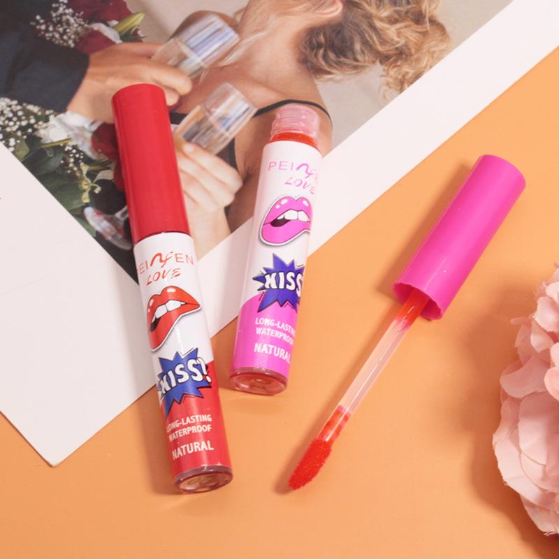 PENNIFEN Magic Pearl Waterproof Lip Glaze - Vibrant, Non-Stick, Long-Lasting.