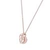 ESTELLE [WEB Exclusive] Dancing Stone Cubic Zirconia Silver and Pink Gold Plated Dancing Stone Heart Motif Necklace 0772-0734-0017-0000
