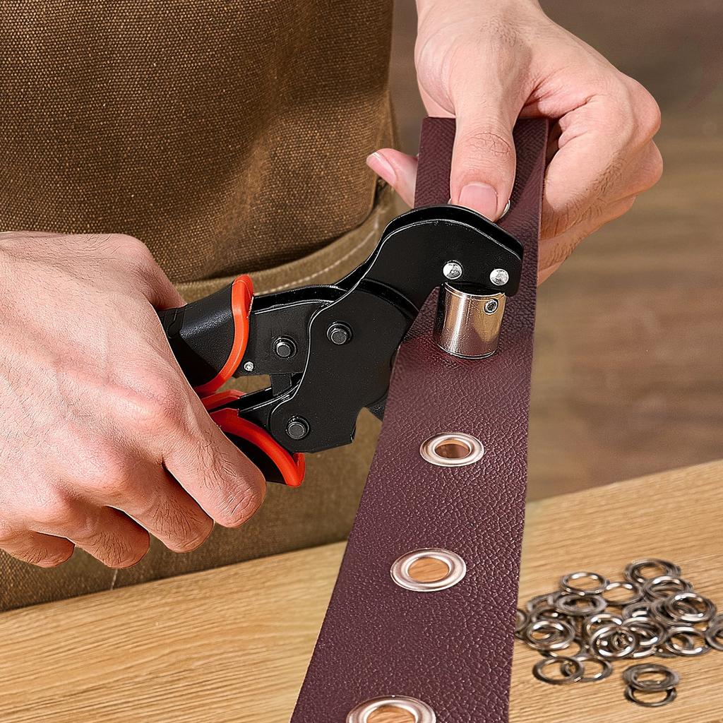 Grommet Tool Kit 12 Mm Eyelet Tool Kit with 500 PCS Silver Grommets, with Eyelets and Washers, Manual Grommet Press Pliers, Hole Punch, and Block, for