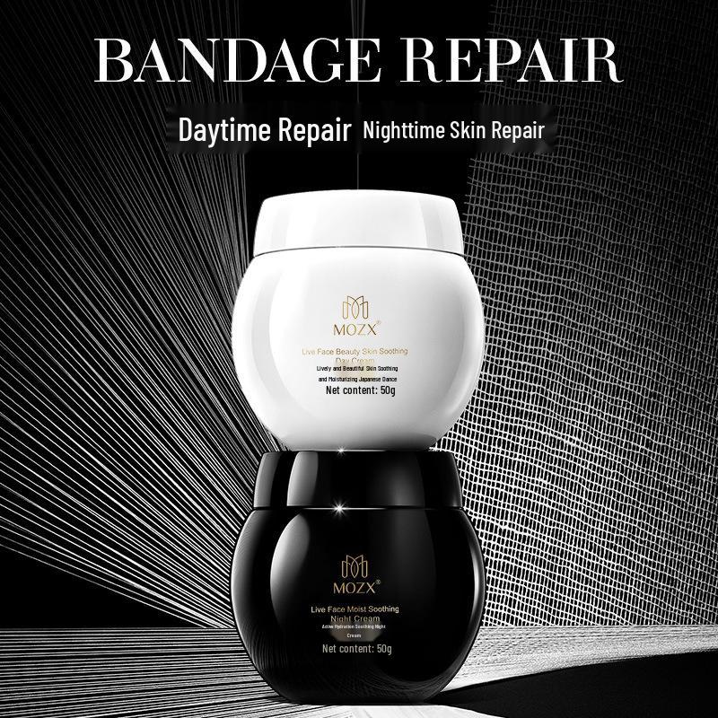 MOZX Mokzhuang Nachtcreme: Schwarze Bandage Feuchtigkeitsspendende Gesichts Hautpflege Kollagencreme, Douyin Stil.