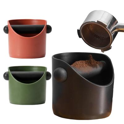 Kaffee Abschlagbox Rutschfester Gummiboden Stoßdämpfender Barista Espresso Kaffeesatzbehälter