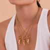 Gold-Plated Stainless Steel Fish Pendant Necklace - Ocean Style Jewelry