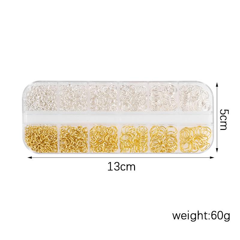 1050 Stück farbig plattierte offene Biegeringe, eine Box, 3, 4, 5, 6, 7, 8, 10 mm, 7 Farben, Spaltringe, Verbindungsstücke für DIY-Schmuckherstellung