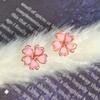 3D Cherry Blossom Earrings - Exquisite Cute Floral Studs, Elegant Flower Jewelry for Women, Daily & Party Accessories, Gift for Her