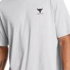 Under Armour Johnson Series Brahma Solid Logo Round Neck Short Sleeve T-Shirt Men Tops Gray 1387797-011