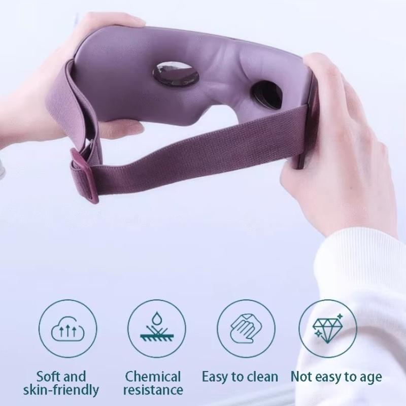 Multifunctional Eye Care Instrument Cold and Hot Eye Mask Smart Air Pressure Vibrating Eye Massager with Heating & Music Relieve Fatigue Promote Sleep