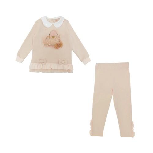 Caramelo Kids Girls Handbag Top And Leggings Set