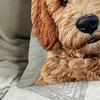 Dog Pillow Cover Imitation Embroidery Puppy Pillowcase Throw Pillow Cover with Hidden Zipper for Car Home Bedroom Couch Sofa Decor