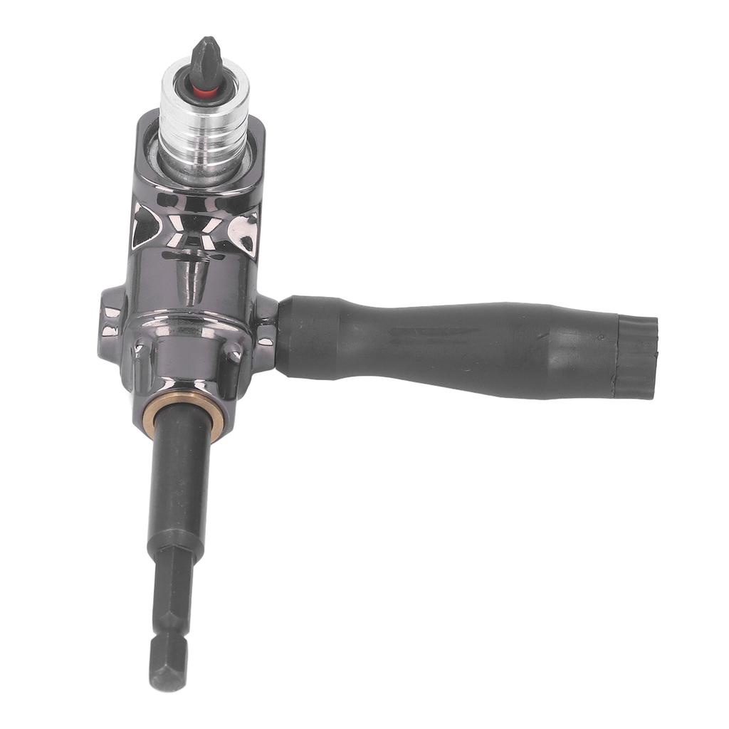 Right Angle Screwdriver Adaptor Aluminum Alloy 90 Degree Driver Attachment with ABS Handle for