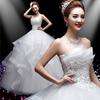 Trägerloses Ballkleid im koreanischen Stil: Schlank geschnittenes & bodenlanges Umstandsbrautkleid für Übergrößen