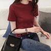 ins women's loose t-shirt women's summer 2026 Korean version of the new slim-fit solid color women's t-shirt