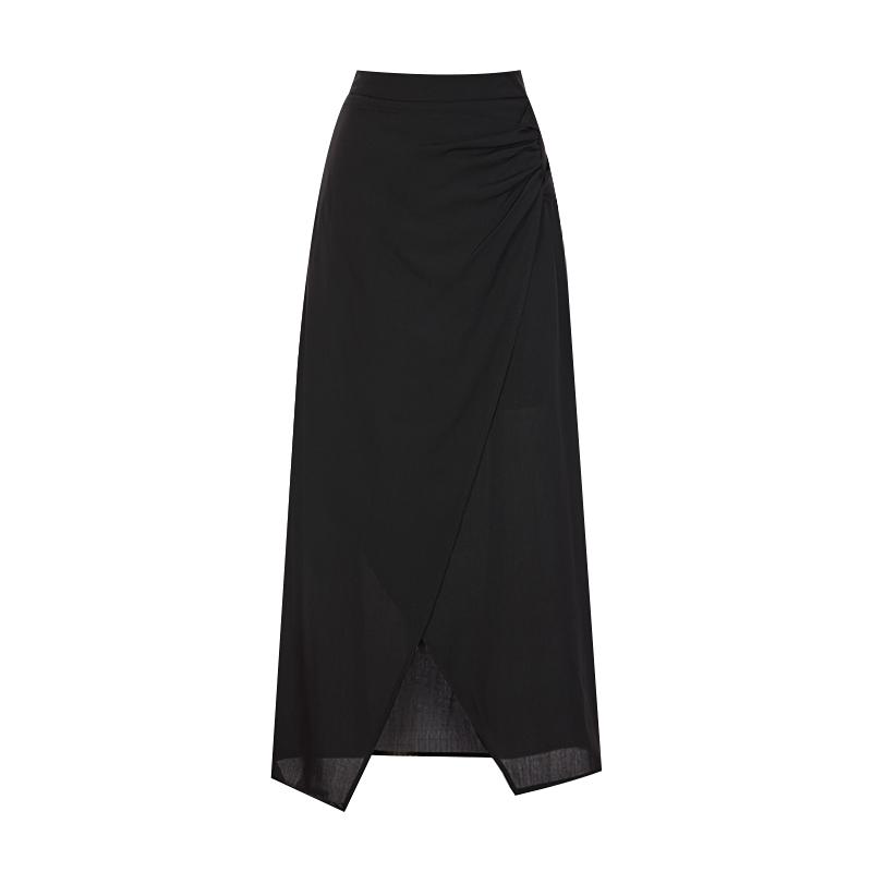 TVIEW Draping Cut Slit Skirt_V6B-Csk009