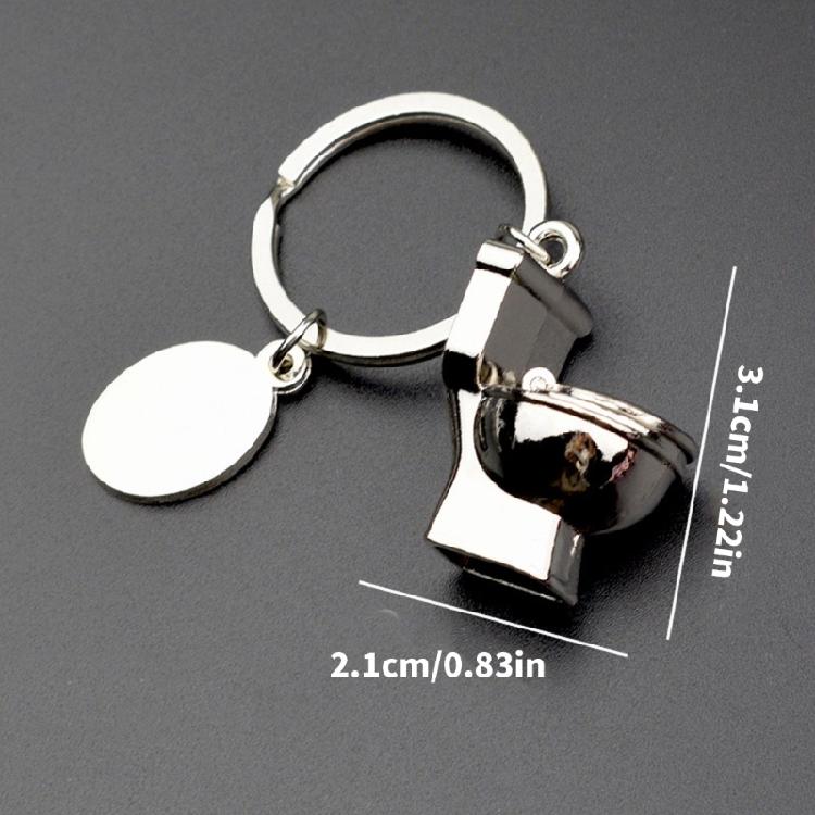 Portable Miniature Simulation Toilet Pendant Keyring Key Decoration Handmade Bag Accessories for Quirky Collectors