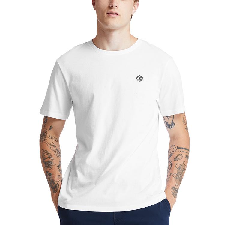 Timberland Outdoor Sports Casual Comfortable Breathable Round Neck Short Sleeve T-Shirt Men T-Shirt White A2ER7-100